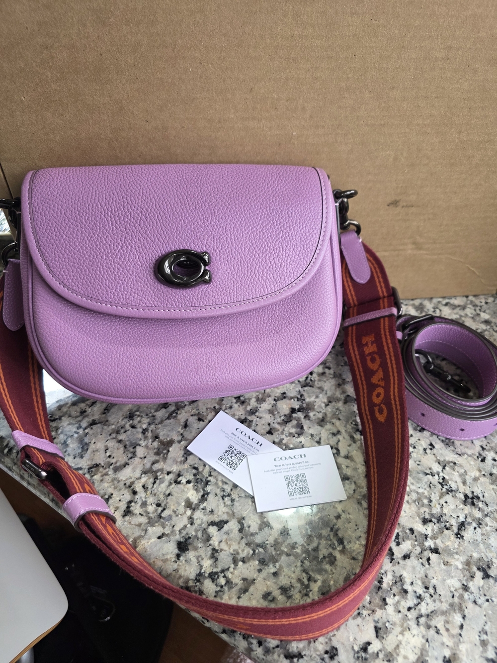 Coach Willow Saddle Bag
Color: Violet Orchid